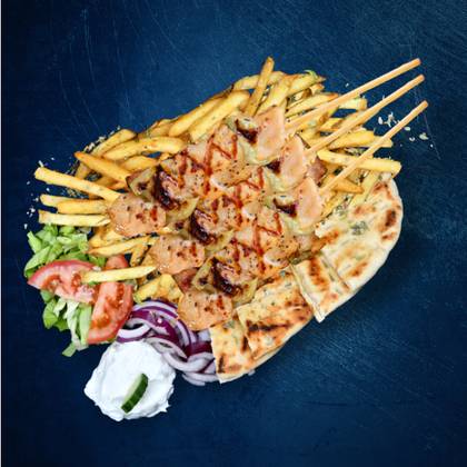 Portie mare souvlaki mixt