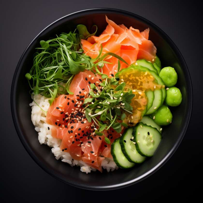 P1. Pokebowl with Salmon