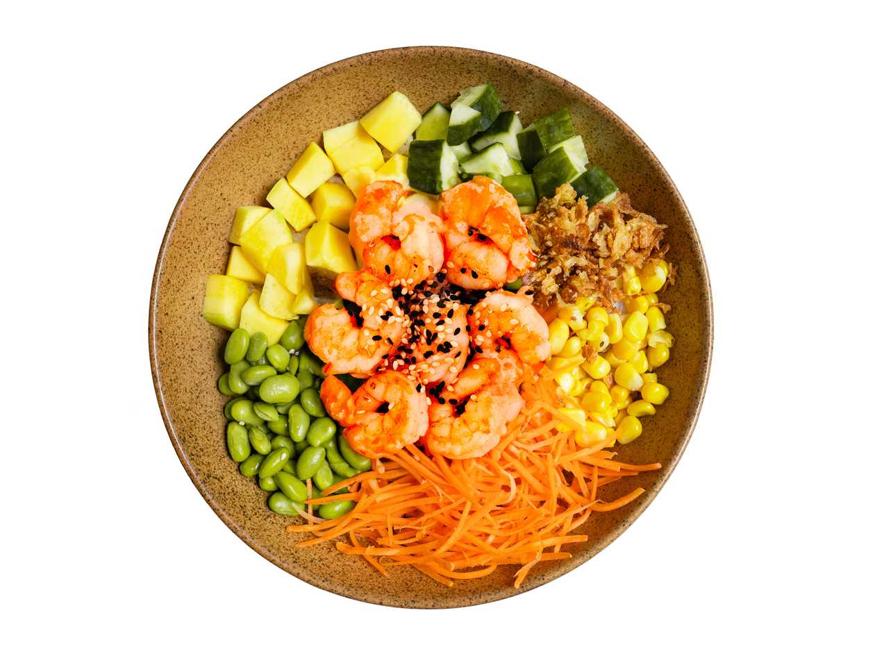 P4. Pokebowl with Shrimp in Tempura