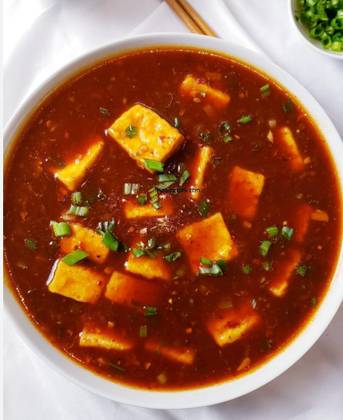 Paneer in Hot Black Garlic Sauce