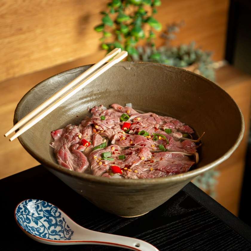 Pho soup with chicken