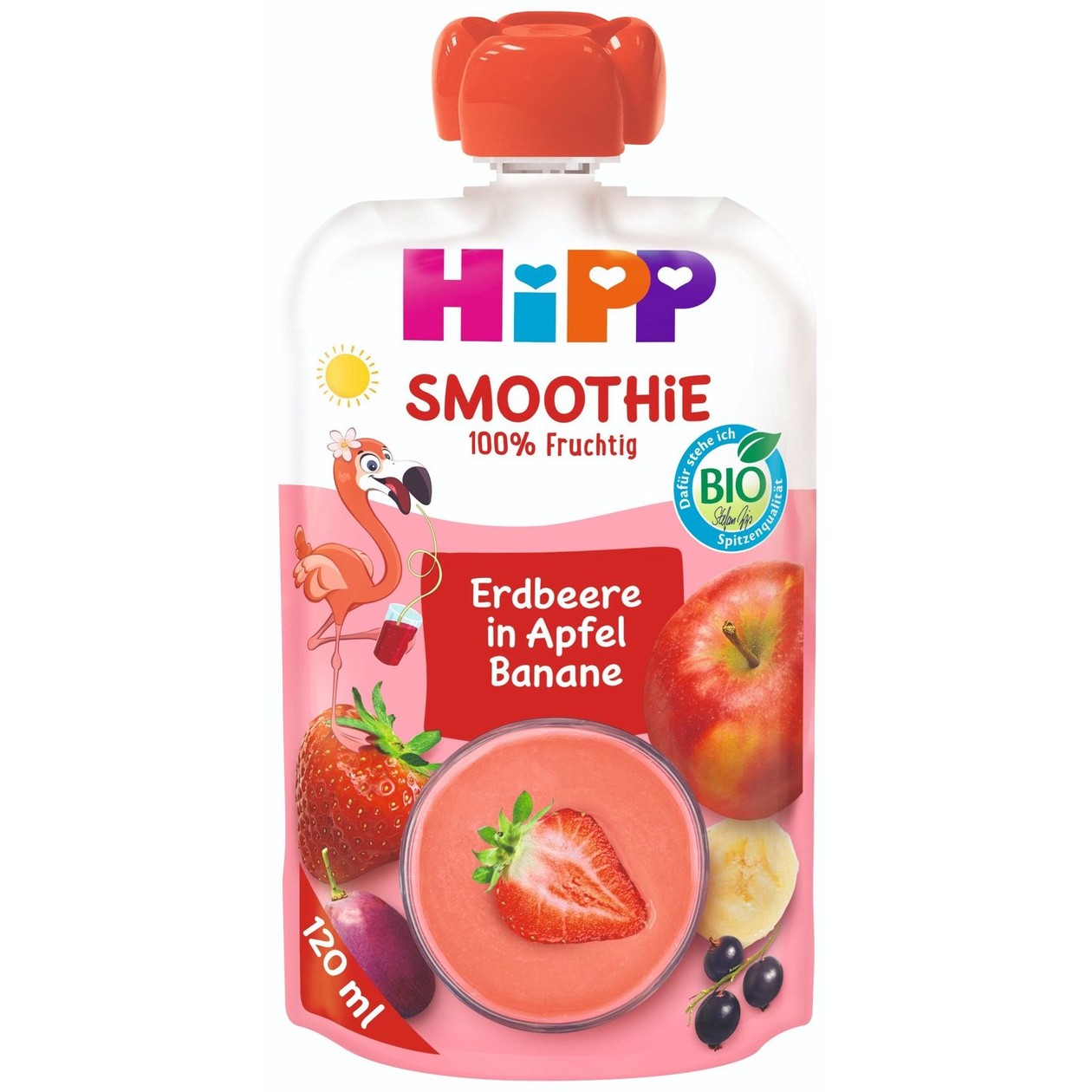 HiPP, õuna-banaani smuutijook punaste marjadega öko al. 1a, 120ml