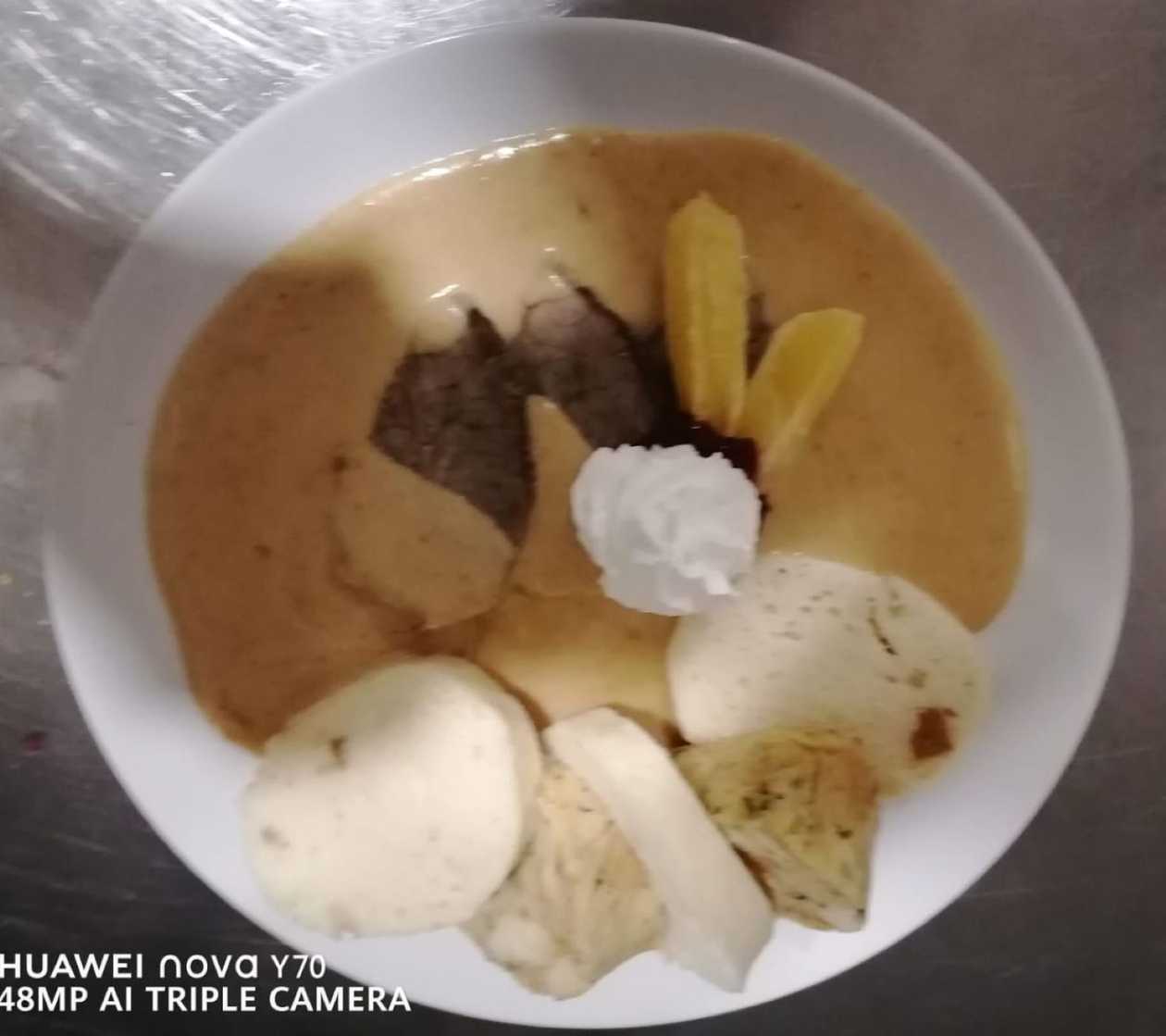 Beef tenderloin, bread and Karlsbad dumplings