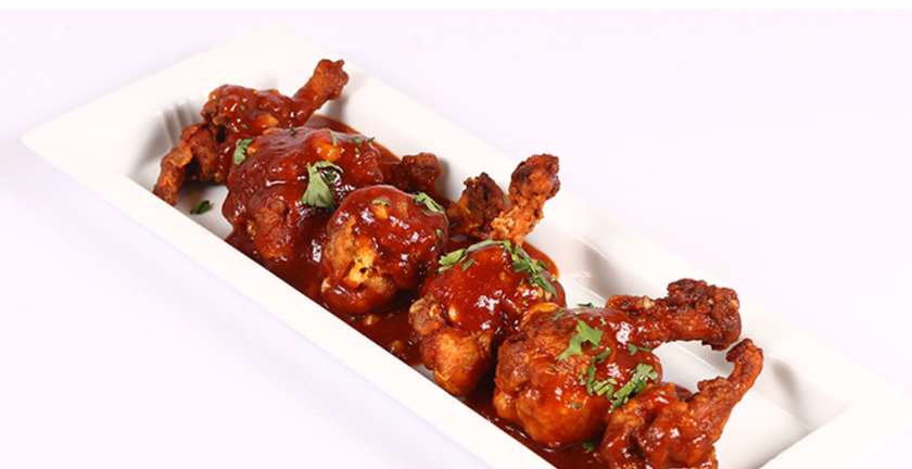 Chicken Lollypops in Sweet Garlic Sauce