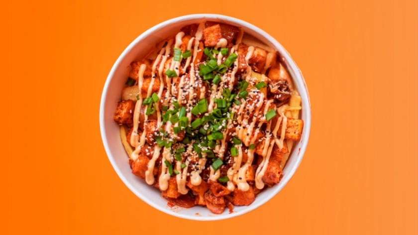 Frytki ze smażonym tofu