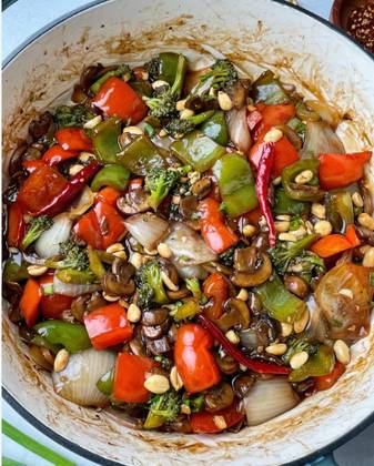 Chinese Green in Kumpao Sauce