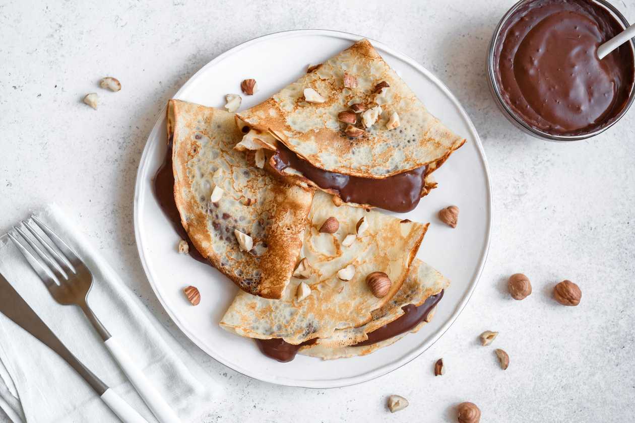 Clătite Nutella, Alune