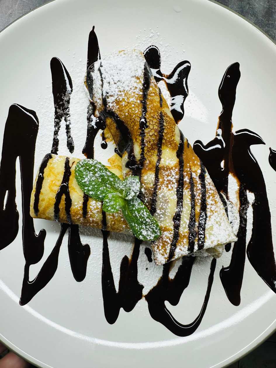 Pancakes with Chocolate and Banana