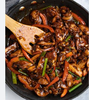 Chicken in Hot Black Garlic Sauce