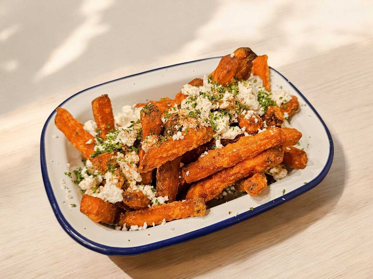 Sweet Potato Fries with Feta