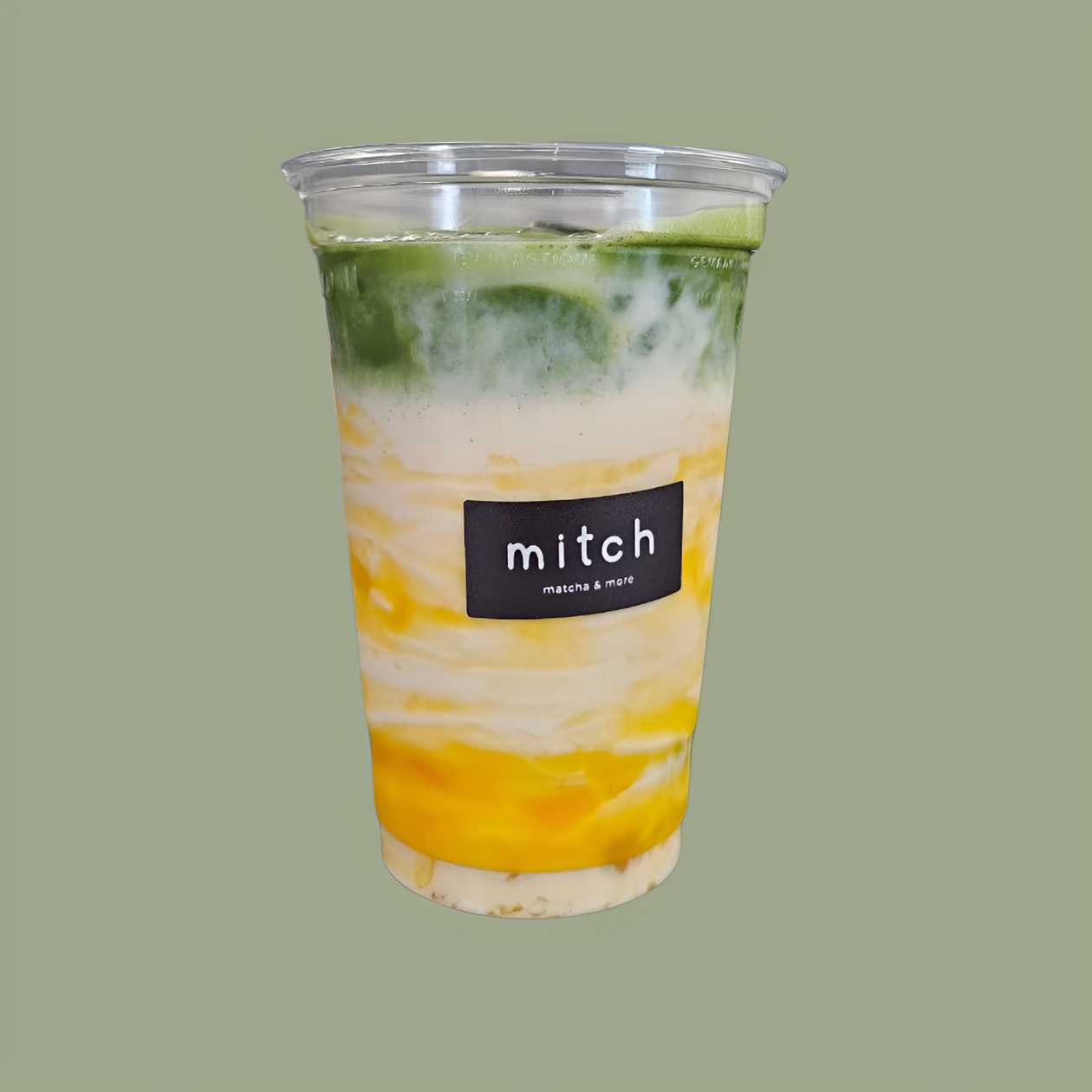 Matcha mango milk