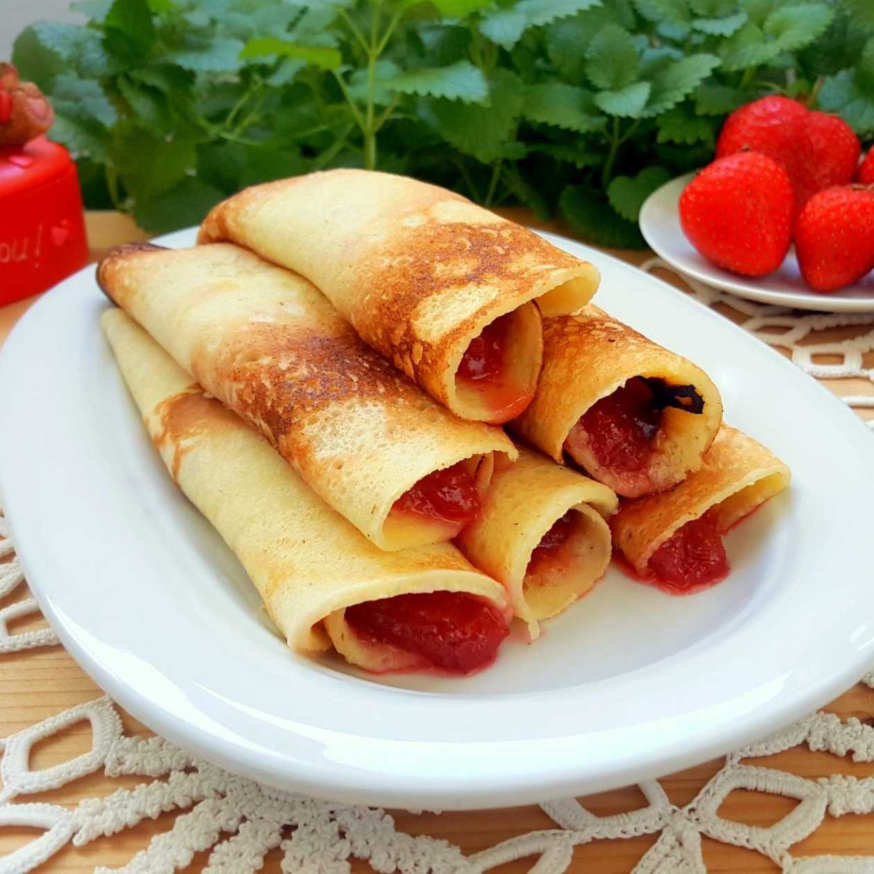 Strawberry Jam Crepes
