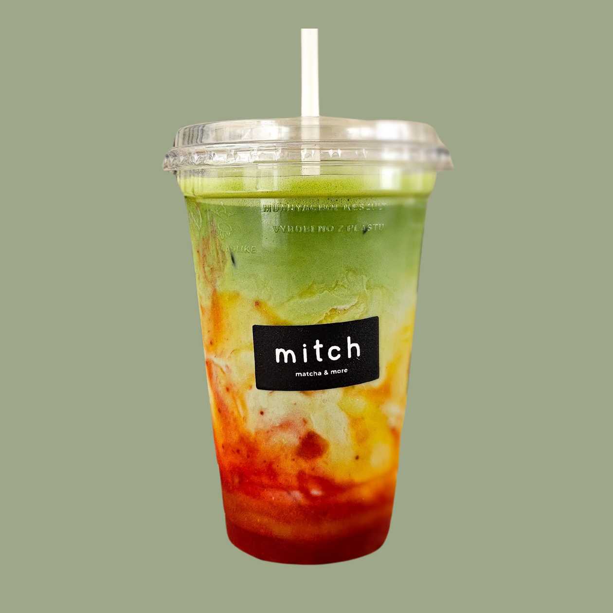 Matcha mango strawberry milk