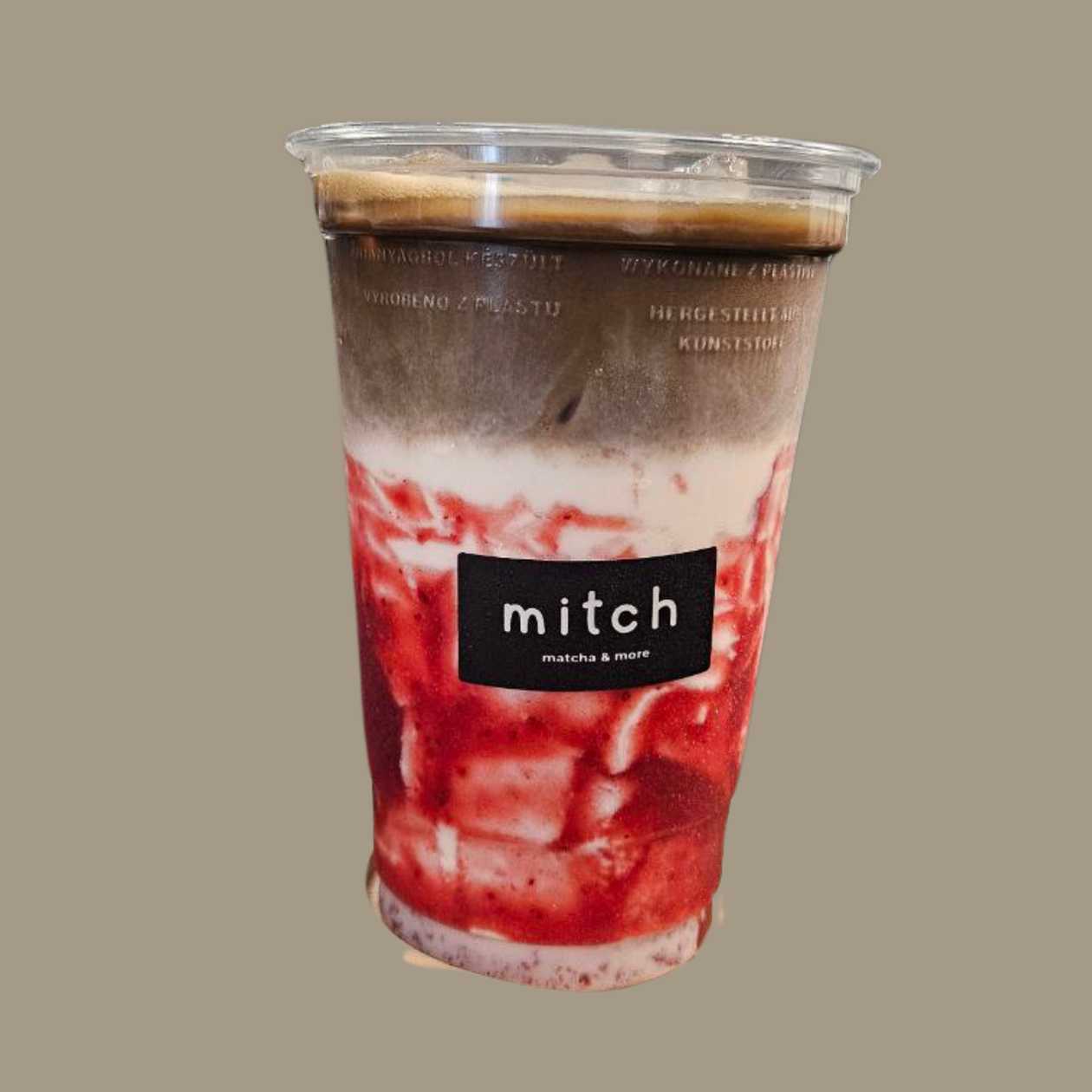 Hojicha strawberry milk