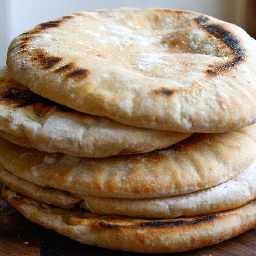 Pita Bread in the Hearth