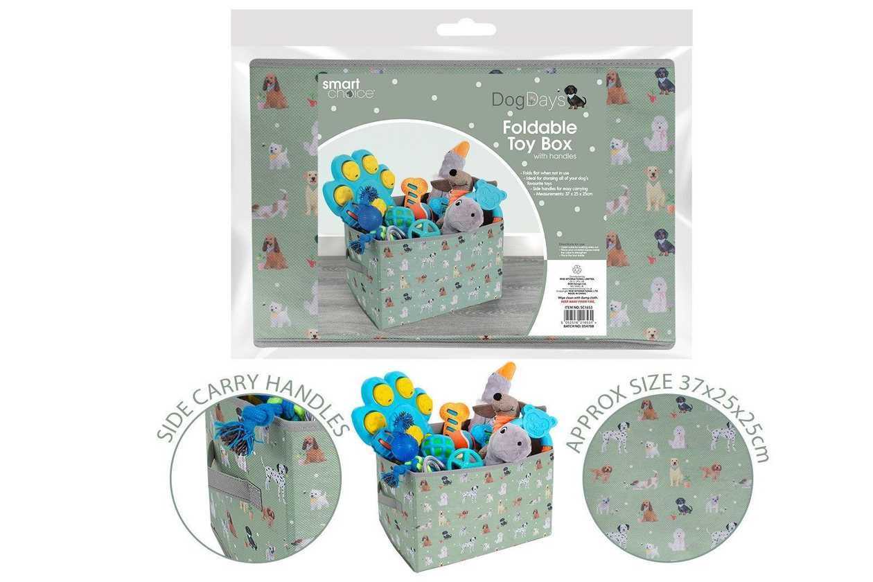 Foldable Toy Box With Handles
