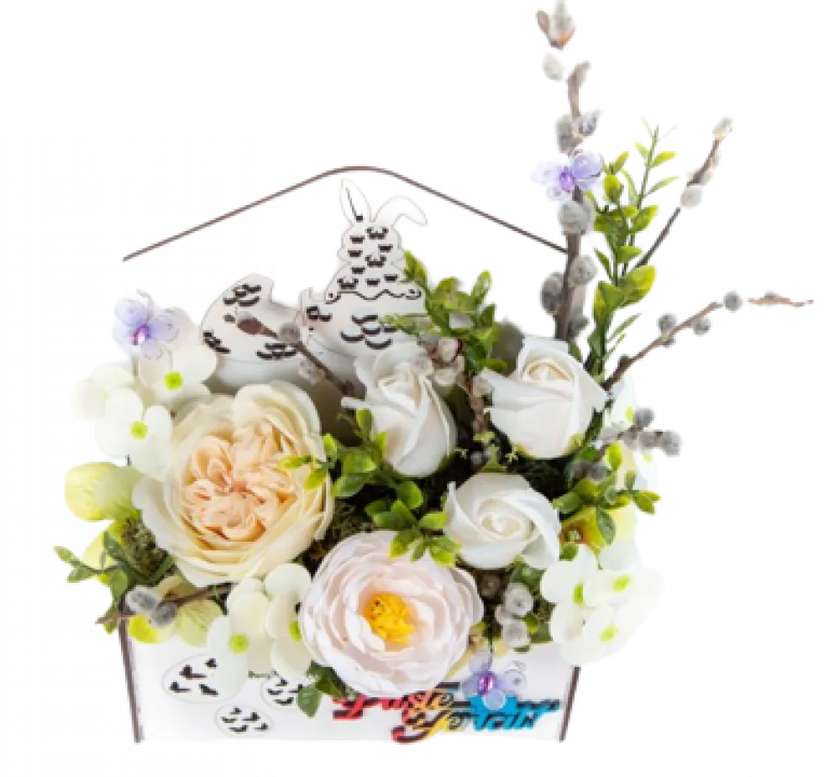 Easter Arrangement with Soap Flowers