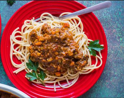 Spaghetti Neapolitan with Minced Meat