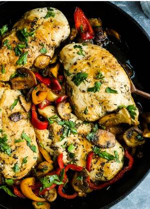 Pepper Chicken with Mushroom