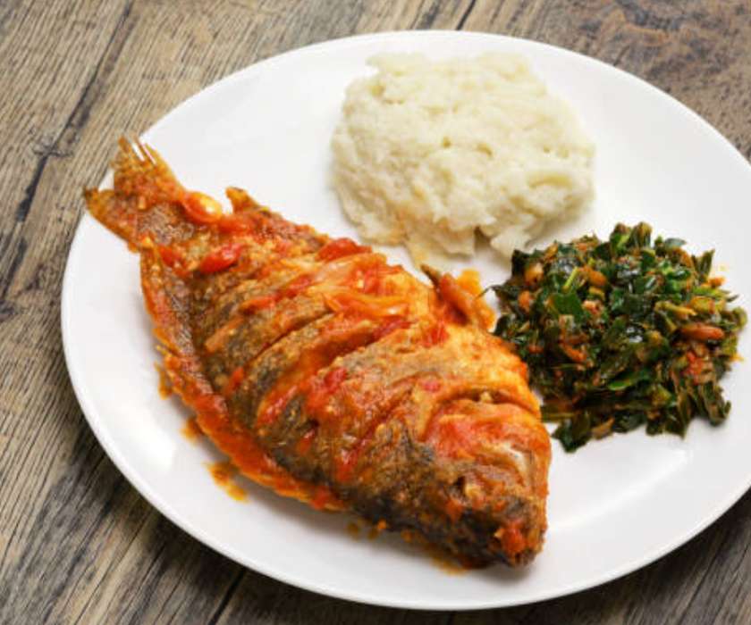 Fish Dry or Wet And Ugali or Rice