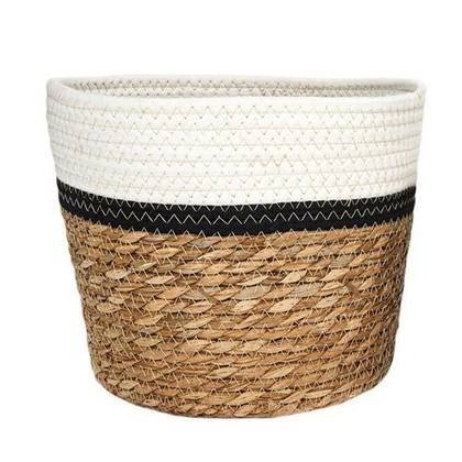 Braided & Cotton Basket | Medium
