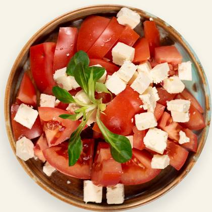 Tomato Salad with Salty Cheese