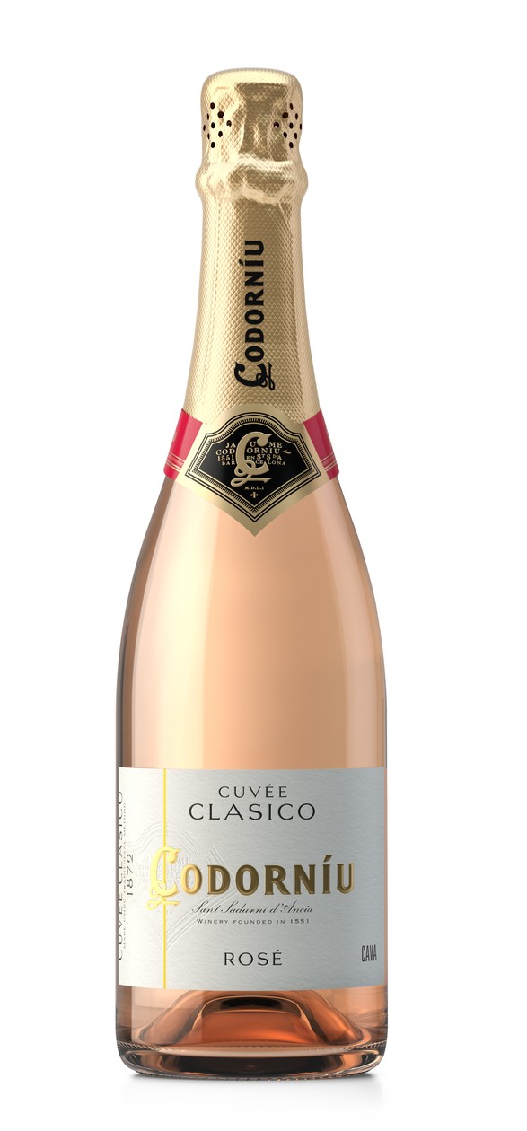 Rūšinis putojantis vynas CODORNIU Clasico Rose Brut Cava D.O. VEGAN 0,75l 12%