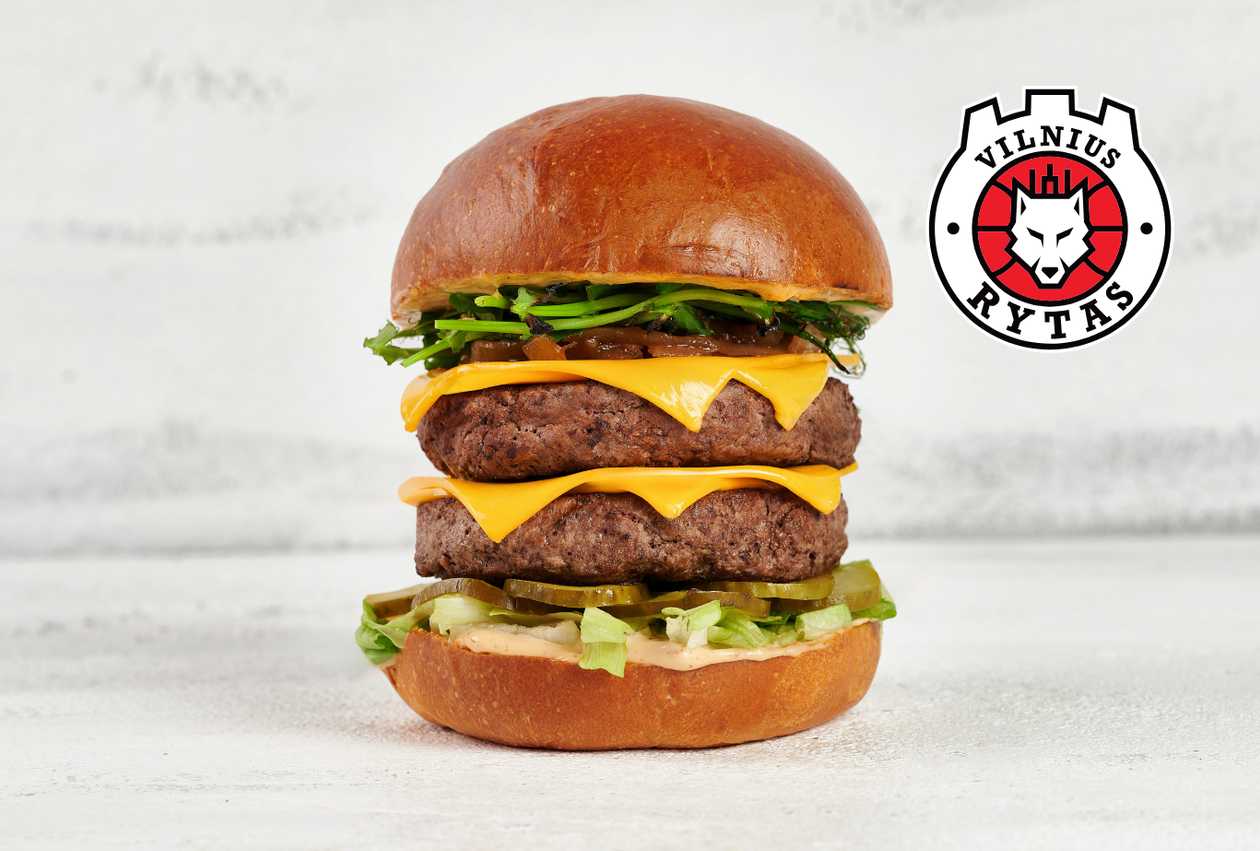 Vilniaus „Ryto“ Dvigubas Busterio cheeseburgeris