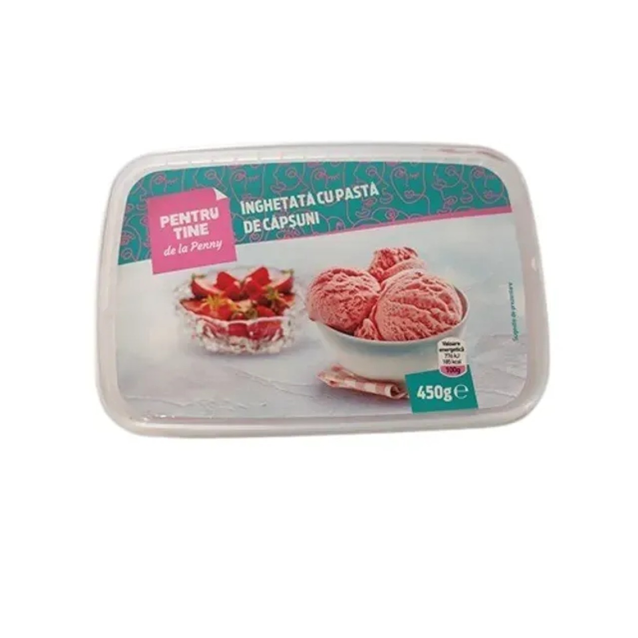 Pentru tine de la PENNY Inghetata cu pasta de capsuni 450 g