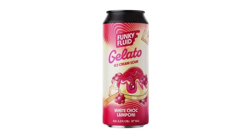 Funky Fluid Gelato White Choc Lamponi 0,5L pusz.