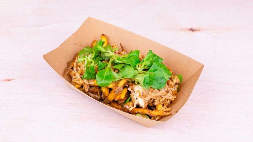 Fries with pulled pork