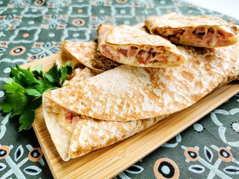 ❄️Lavašs with chicken and teriyaki mushrooms and cheese