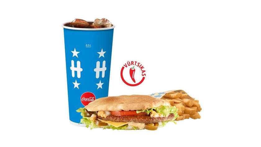 Large Kebab Burger Meal