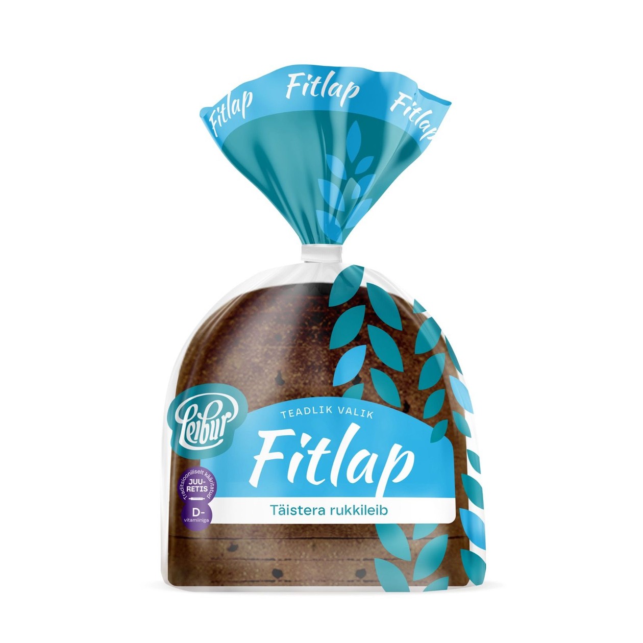 Leibur, Fitlap Whole Grain Rye Bread, 390g (срок годности истекает)