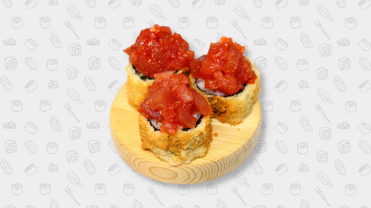 221. Tempura with spicy tuna - 8 gab.
