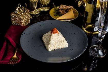 Рис із білими грибами та пармезаном