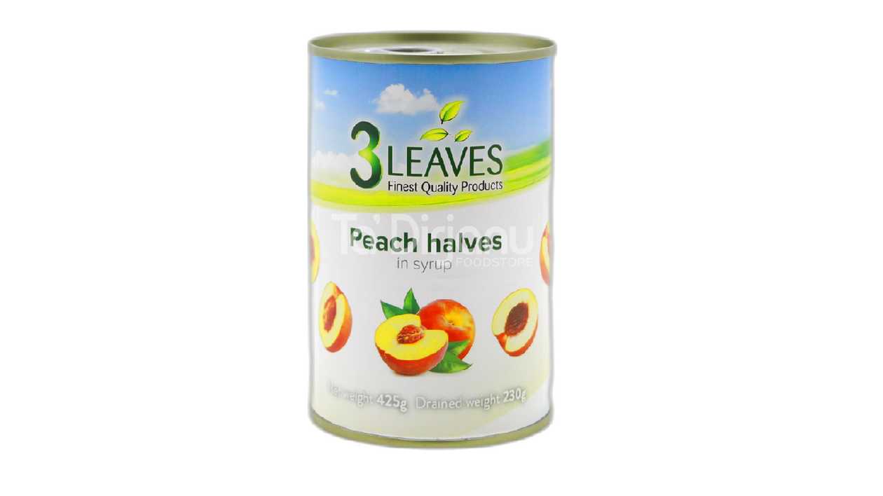 3 Leaves Peach Halves , 425g