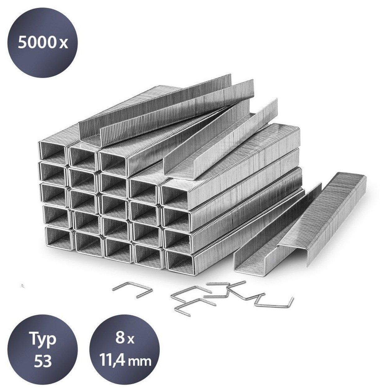 Trotec Galvanised Staples Type 53/8mm (5000 Pieces)