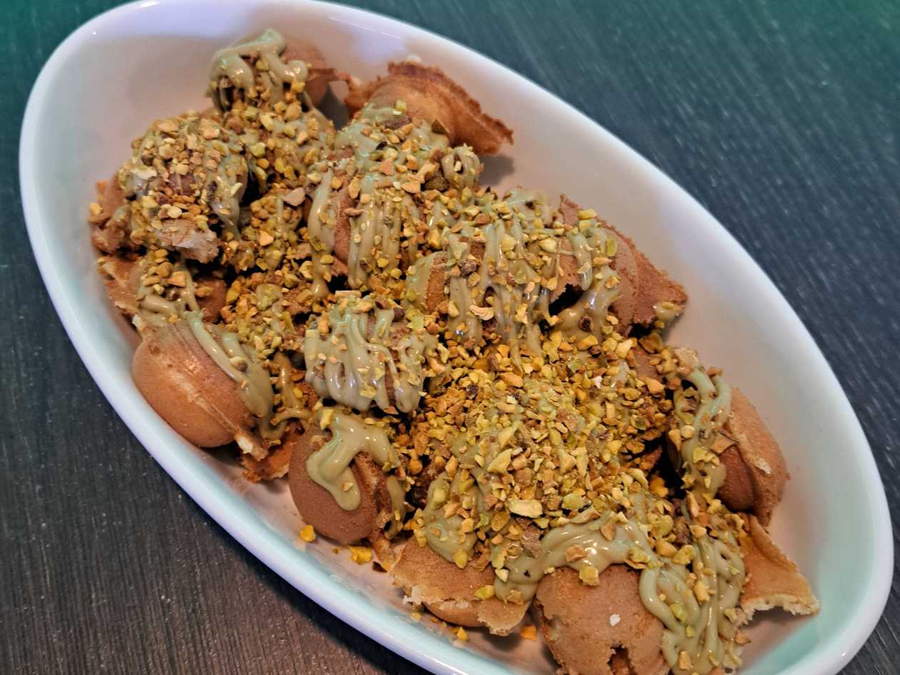 Pistáciové miniwafličky