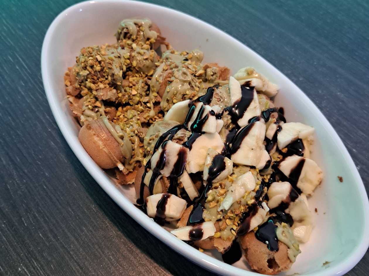 Pistáciovo-banánové miniwafličky