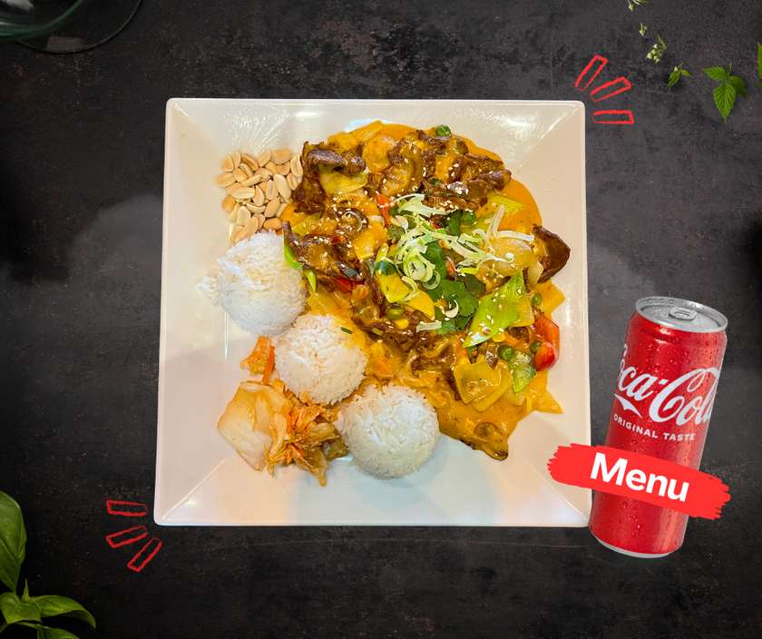 Happy Hours Menu č. 3 + dezert zdarma (Red Curry)