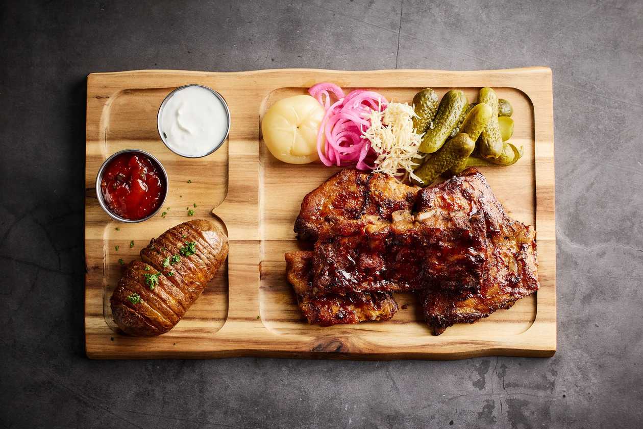 Pork ribs BBQ