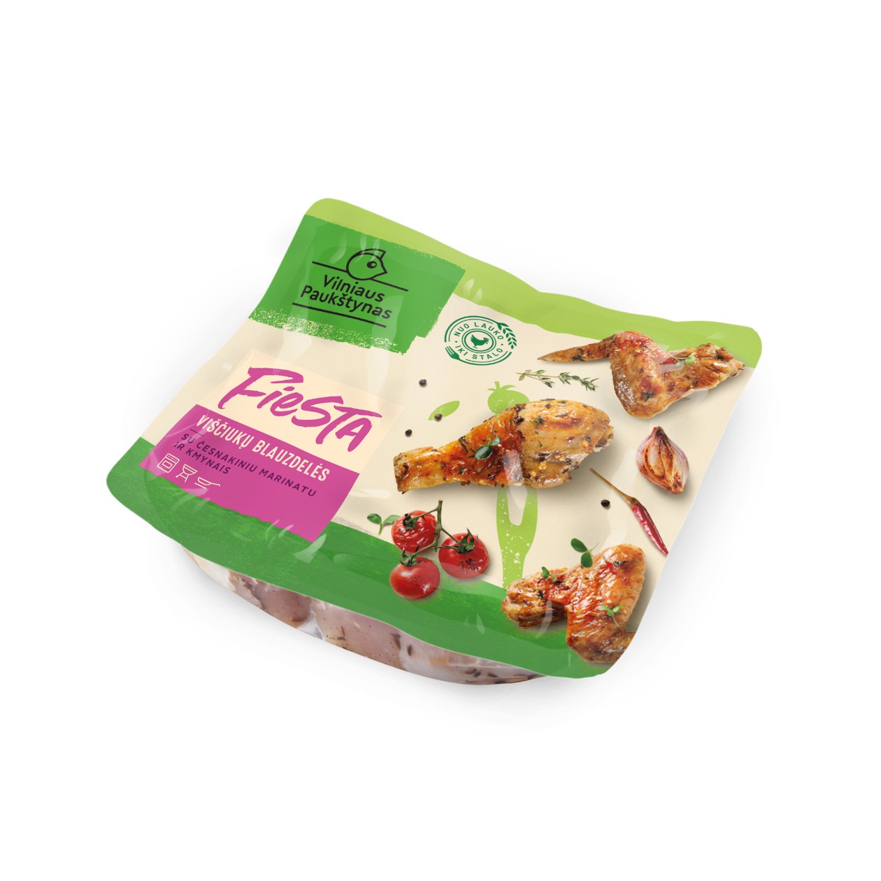 Chicken Drumsticks with Garlic Marinade & Caraway VILNIAUS PAUKŠTYNAS FIESTA, 850g (expires soon)