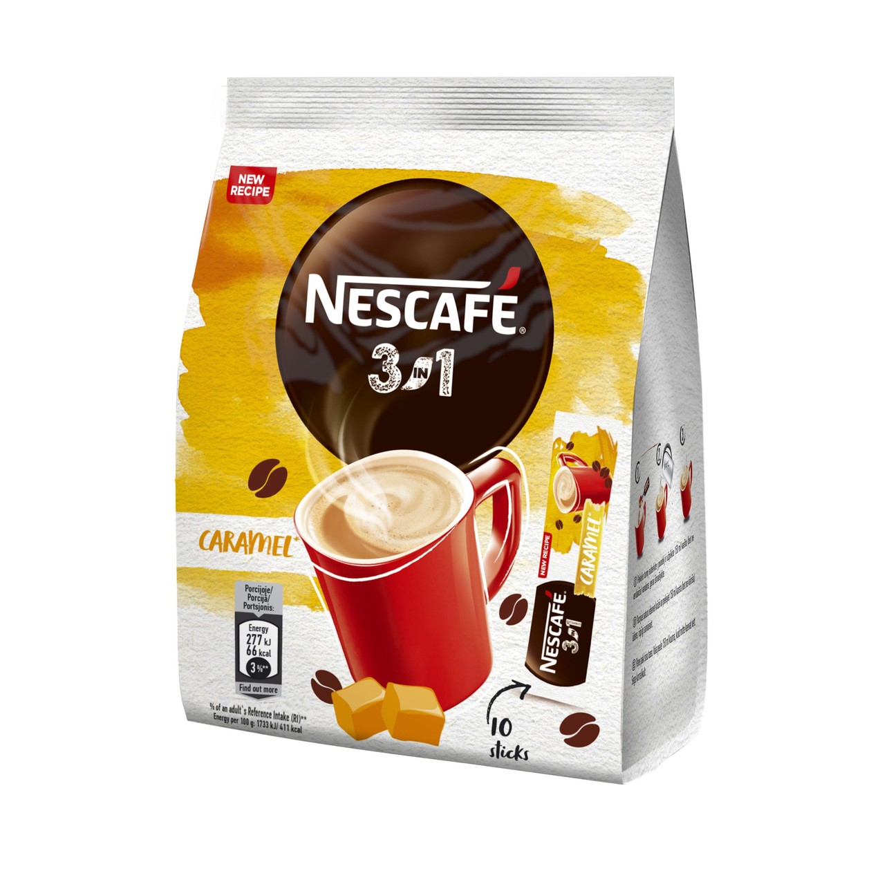 Kavos gėrimas NESCAFE CARAMEL 3IN1, 10x16g