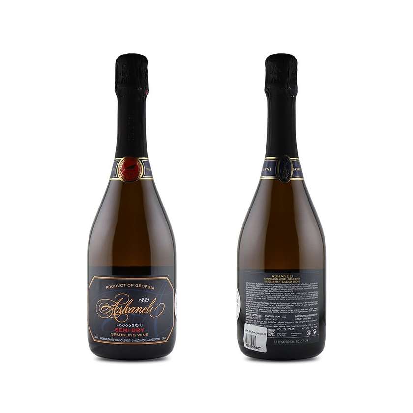 Askaneli Sparkling White semi dry, ასკანელი ცქრიალა ღვინო თეთრი ნ/მ