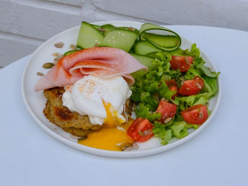 Draniki with ham