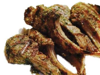 Lamb Paidakia on Plate