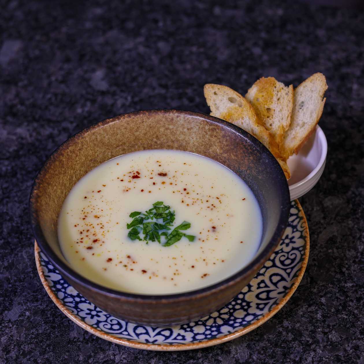 CHIKHIRTMA WITH SMOKED SULGUNI