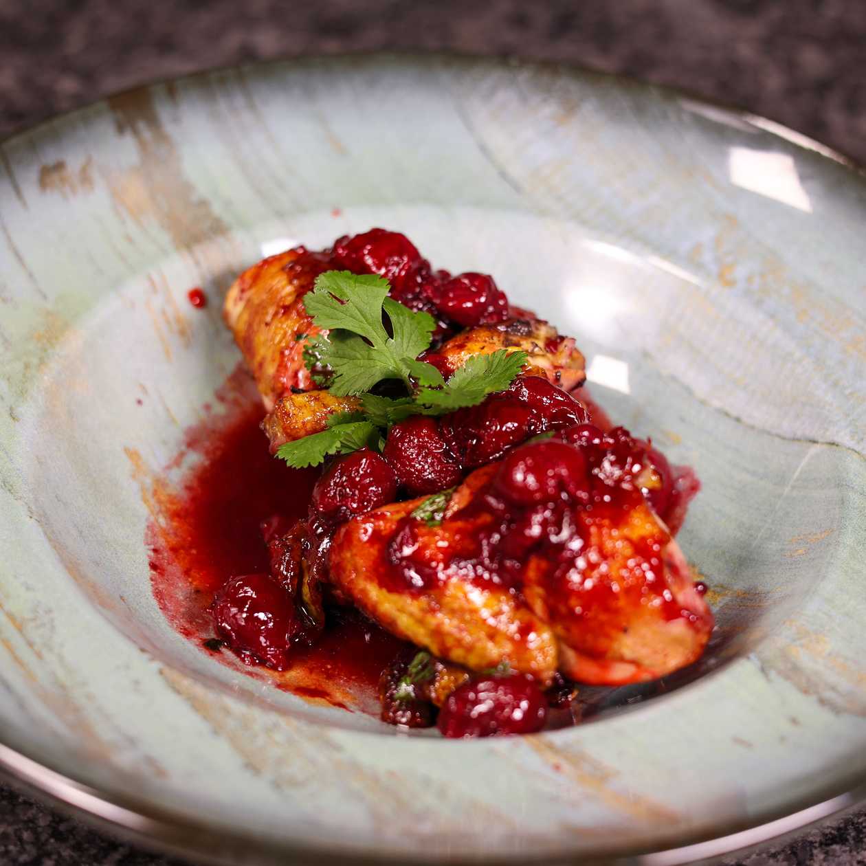 Chicken With Cherry Sauce