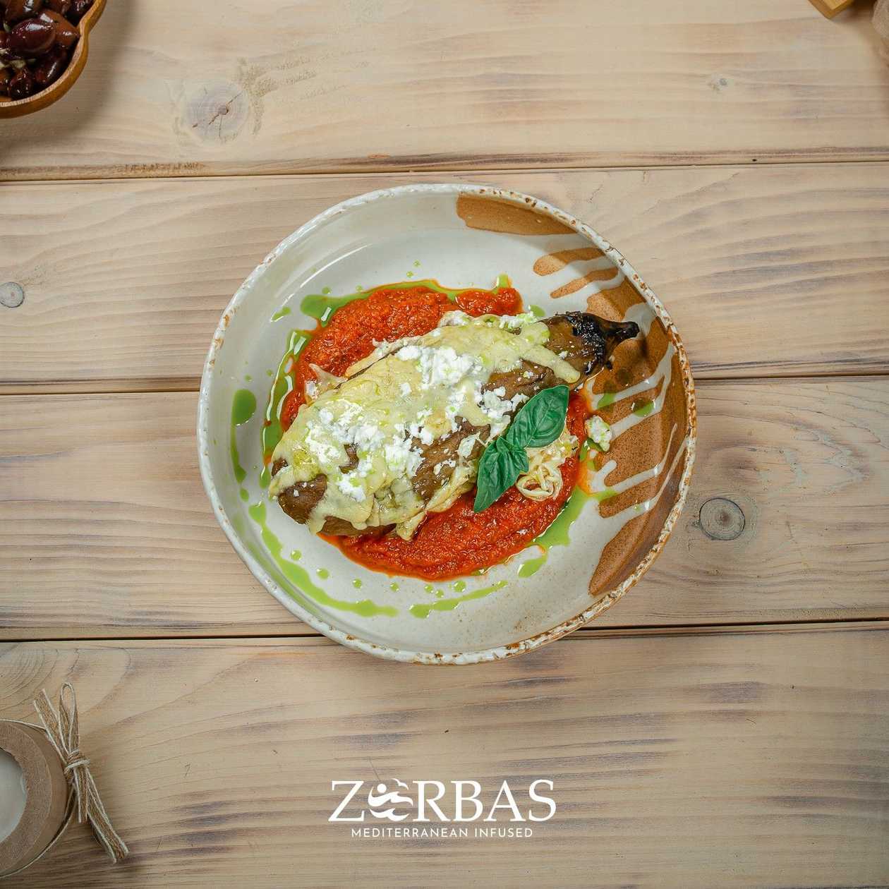 Baked Eggplant With Marinara Sauce, Feta And Mozzarella 300 g